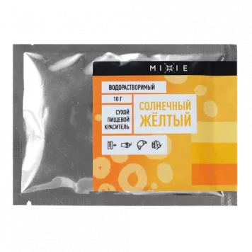 Краситель сухой водорастворимый Mixie Солнечный желтый, 10г